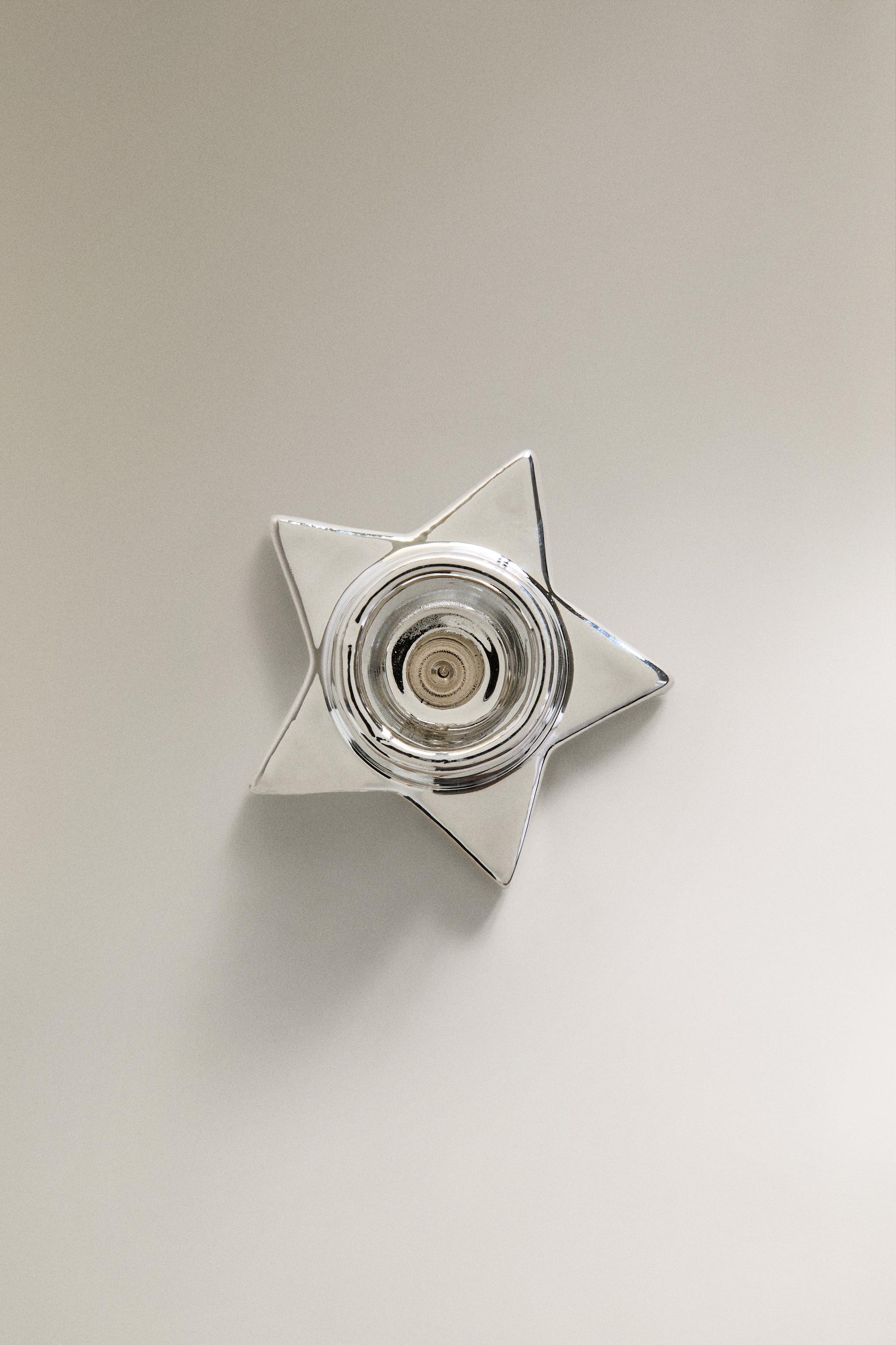 CHRISTMAS STAR MINI PORCELAIN TEALIGHT HOLDER